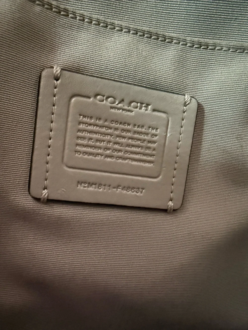 Coach Pebbled Leather Tote in Light Taupe - Picture 11 of 11